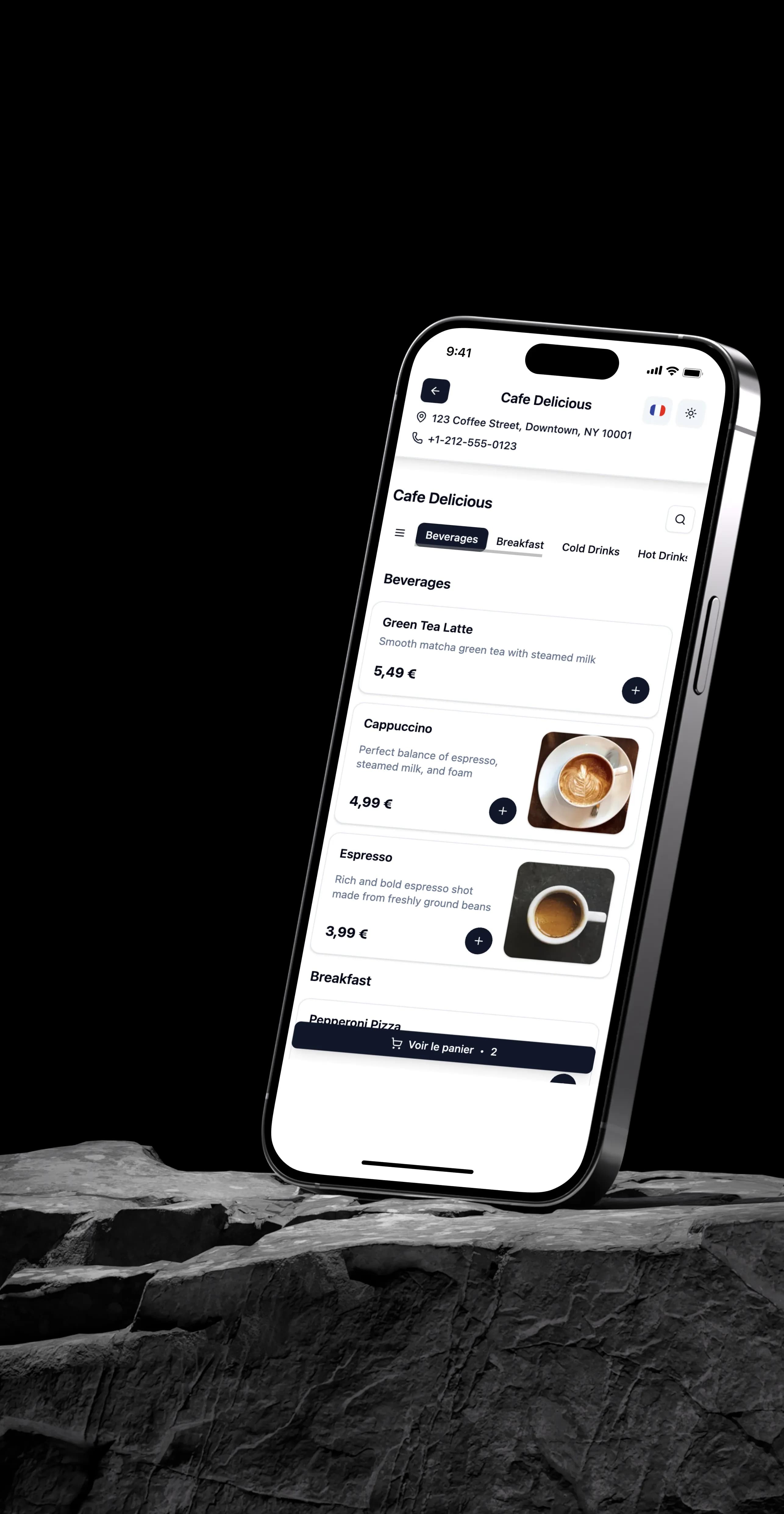 Menu - Votre carte, toujours à jour.