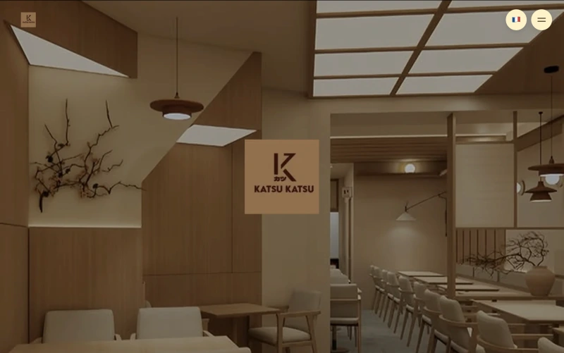 由 Suzzy 打造的 Katsu Katsu 餐厅网站